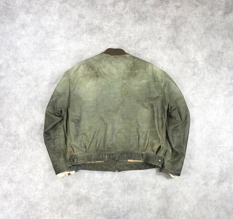 Vintage Chevignon leather bomber jacket