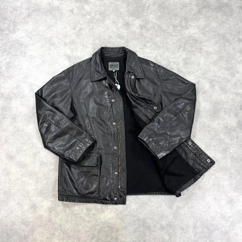 Versace leather jacket