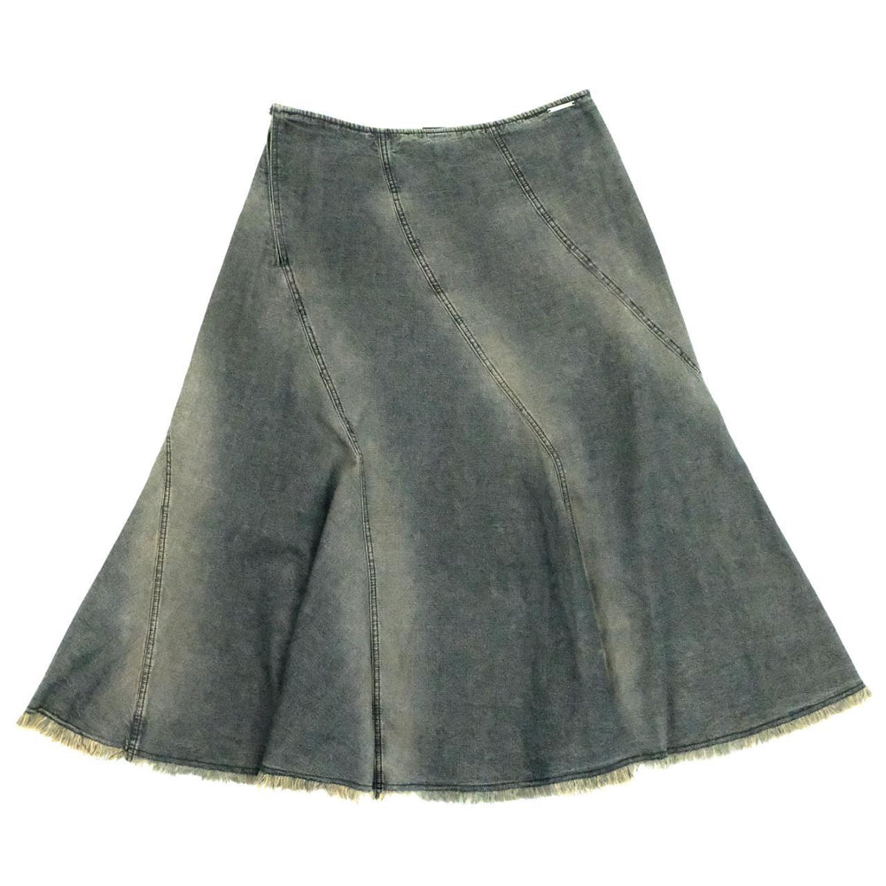 Trussardi Skirt / 90s long denim skirt