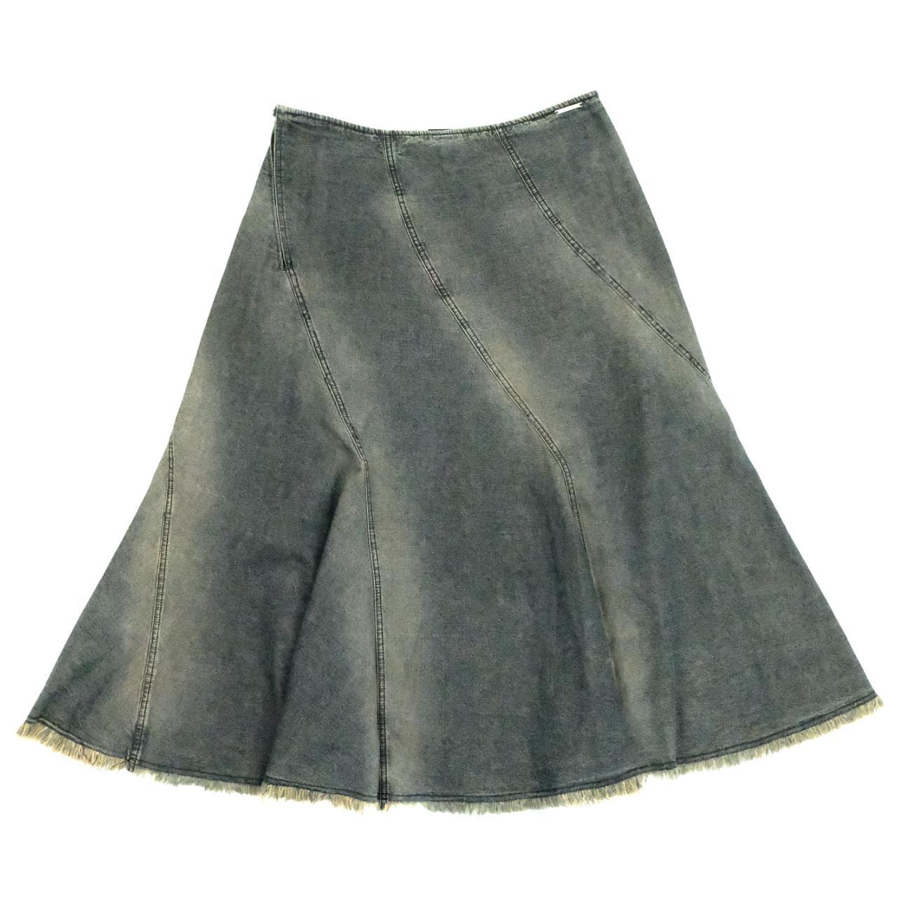 Trussardi Skirt / 90s long denim skirt
