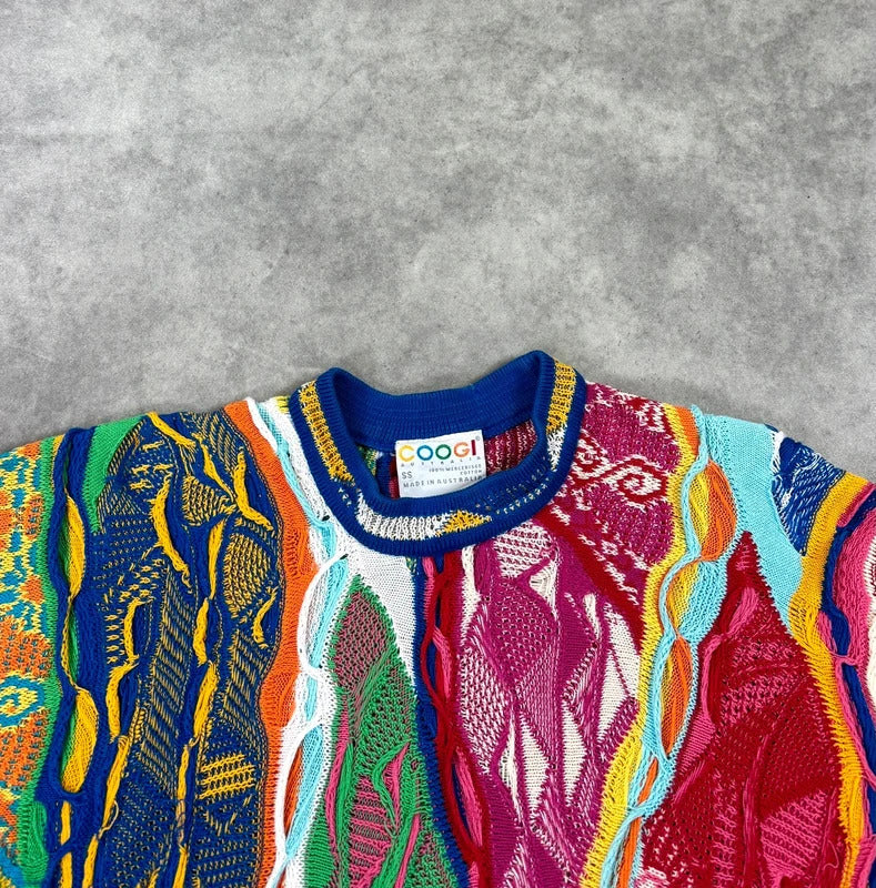 Vintage 90s Coogi 3D abstract knit jumper