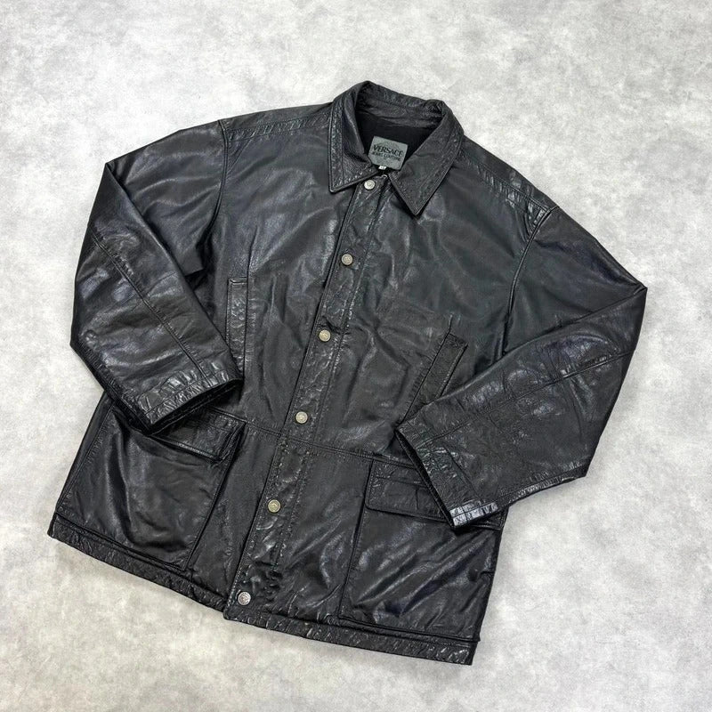 Versace leather jacket