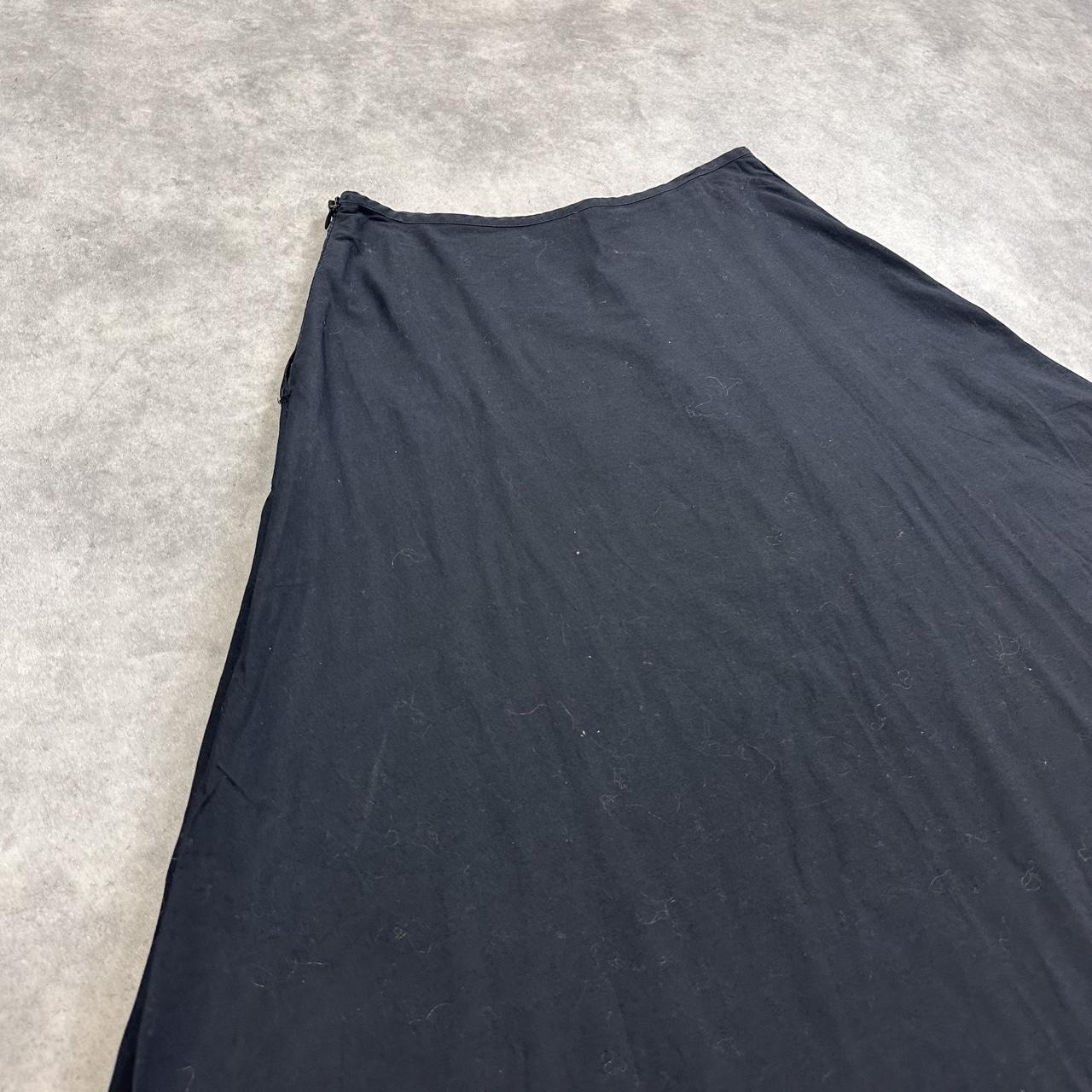 Black maxi skirt with zipper closure