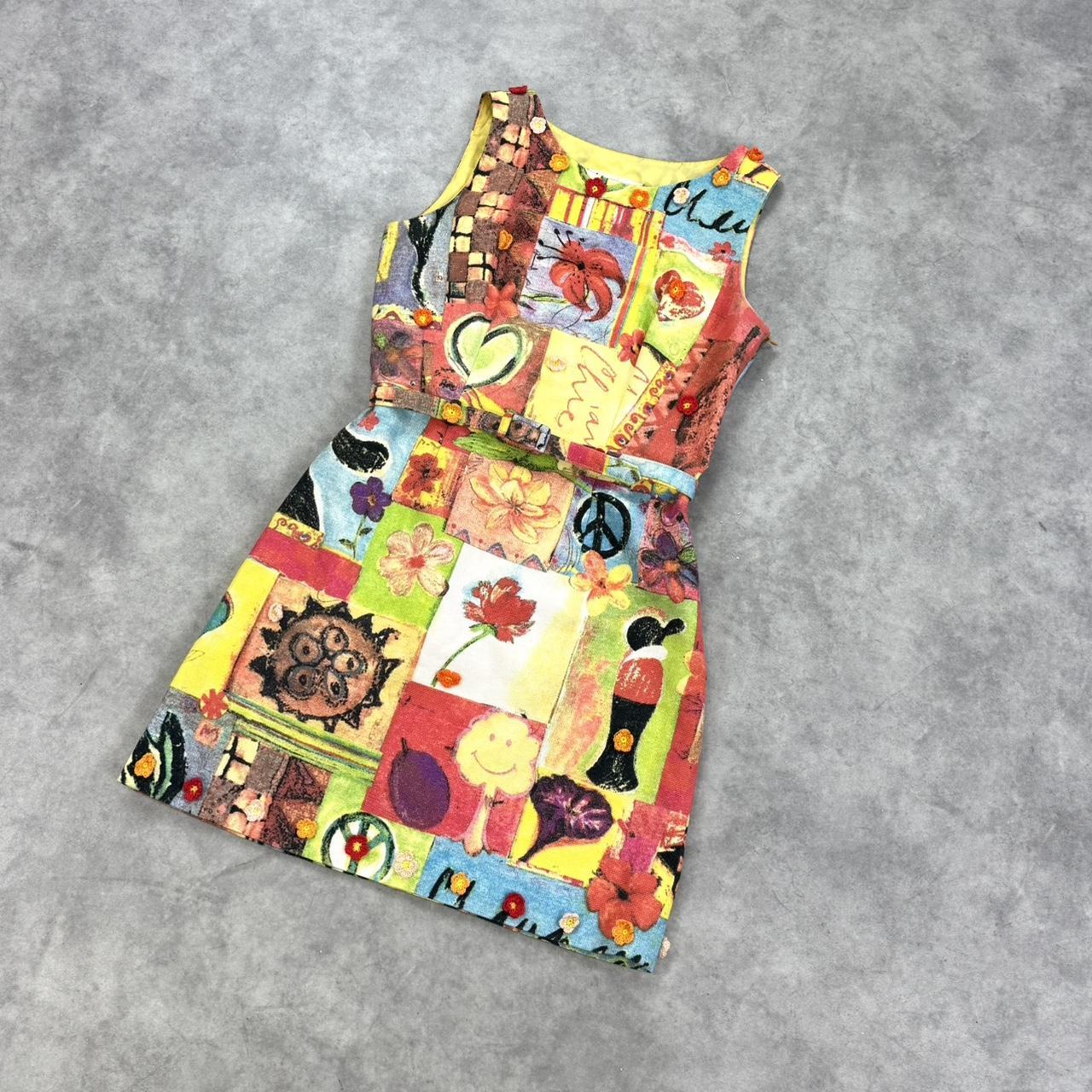 Vintage Moschino floral print dress