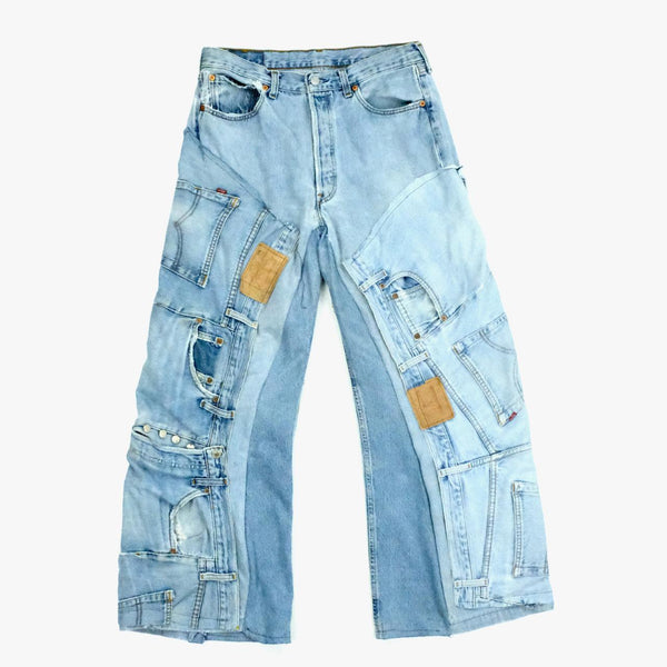 Vintage Levis re-work patchwork jeans
