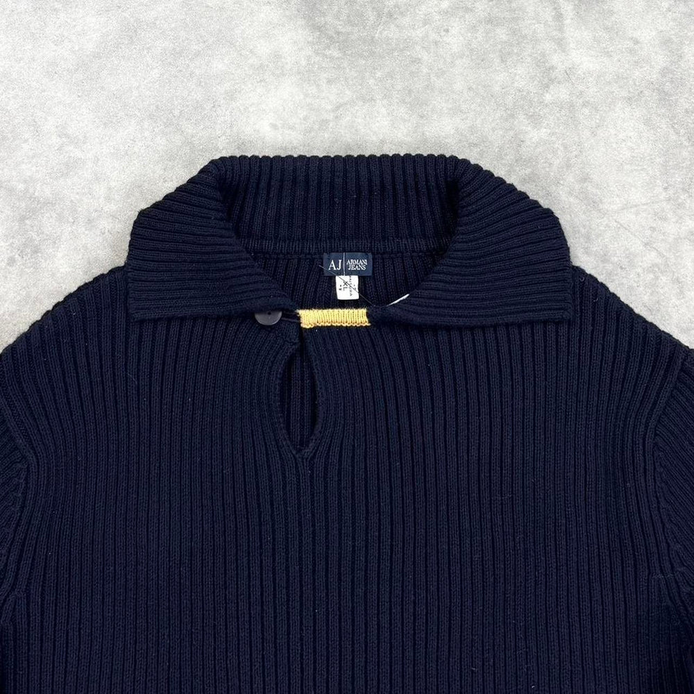 Vintage Armani ribbed knit jumper