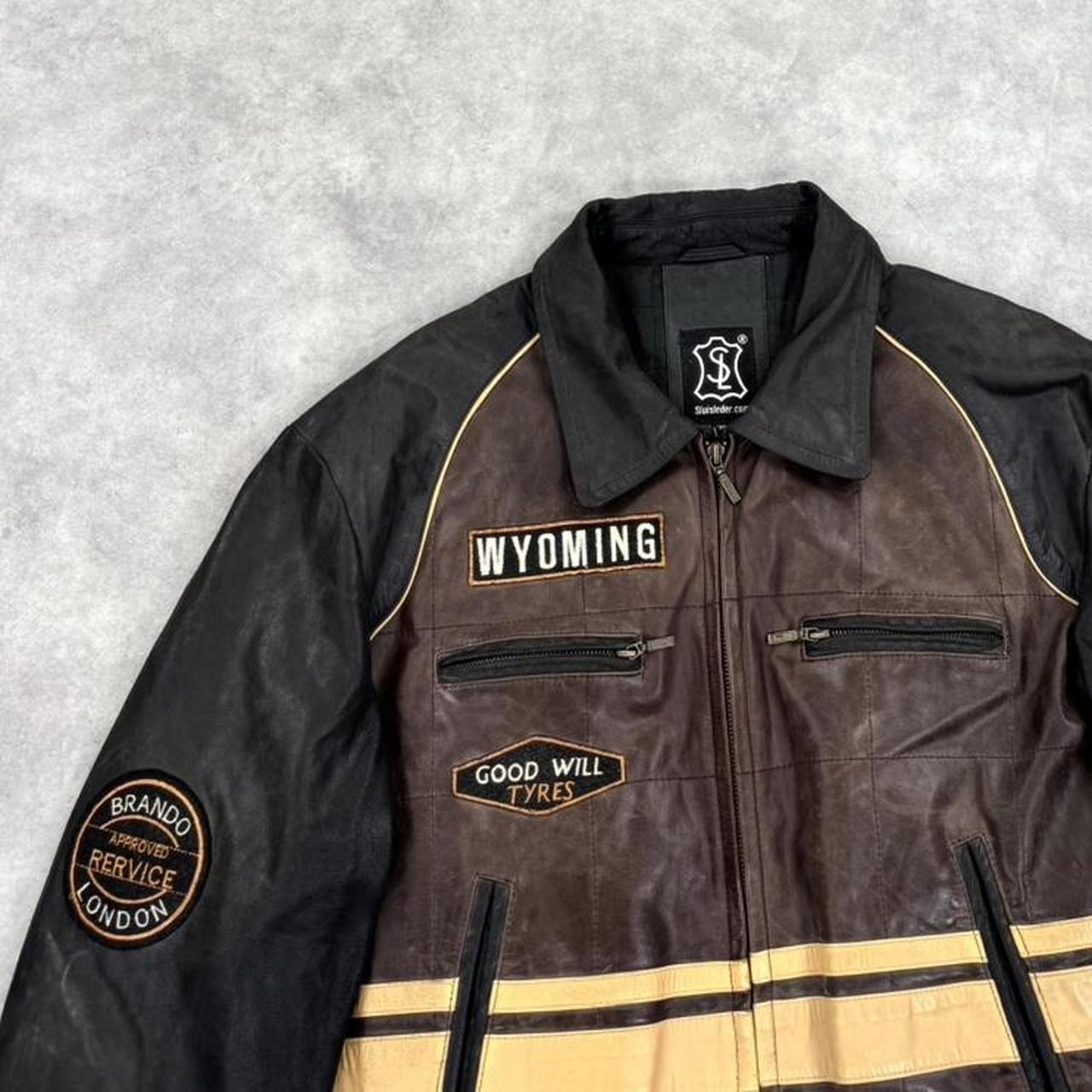 2000s leather racing jacket