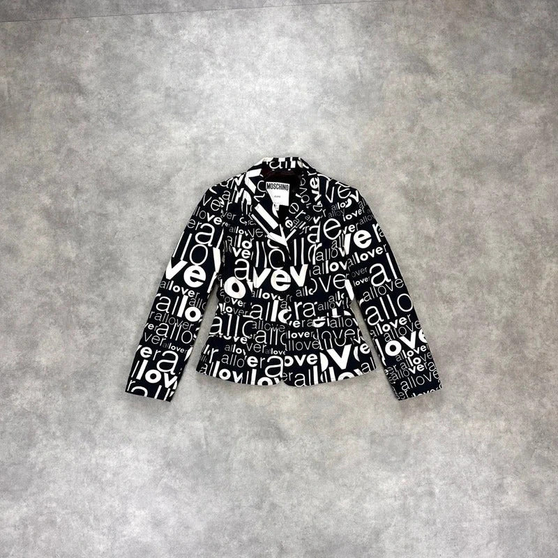 Moschino print blazer
