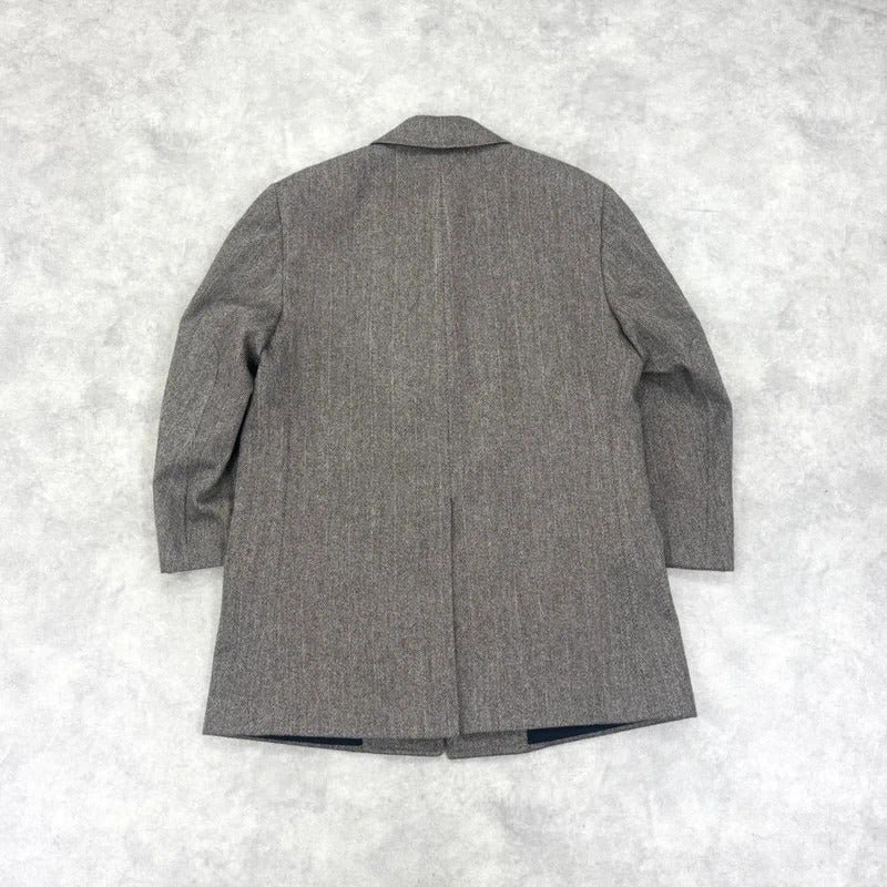 Vintage Lanvin herringbone tweed coat