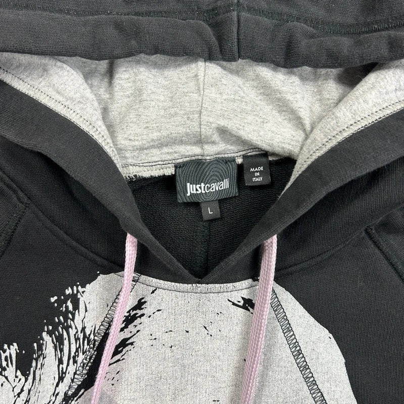 Cavalli Print Sleeveless Hoodie