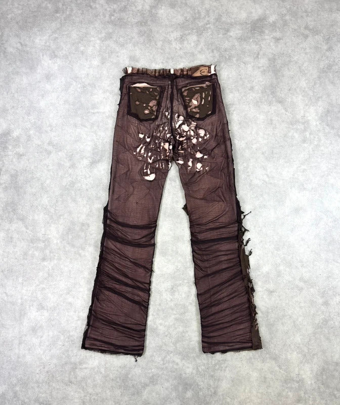 Vintage Roberto Cavalli distressed trousers