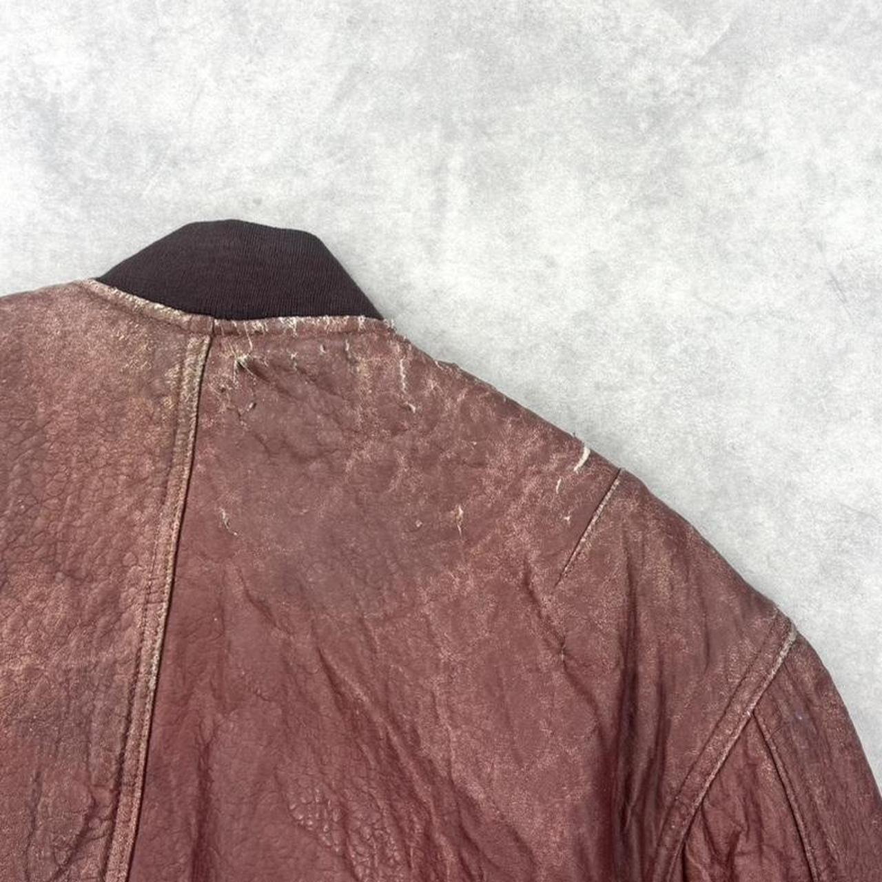 Vintage 80s leather bomber jacket