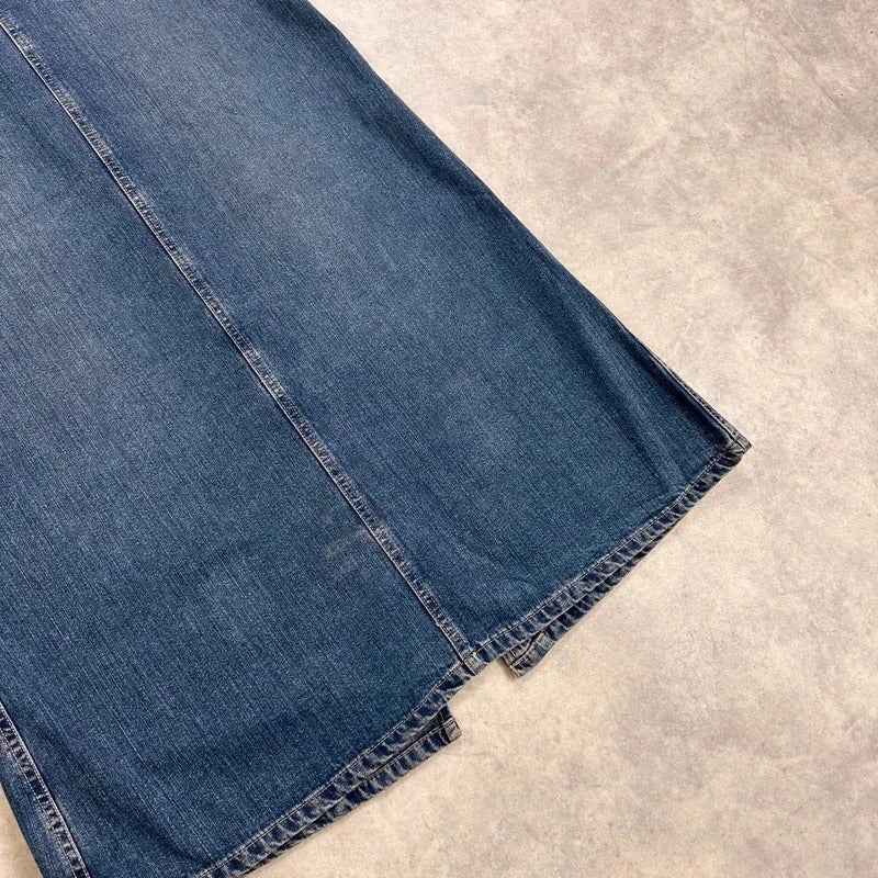 Sisley maxi denim skirt y2k long denim