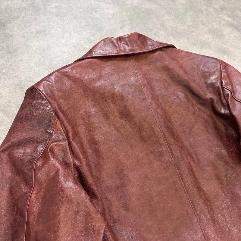 Vintage 2000s leather coat