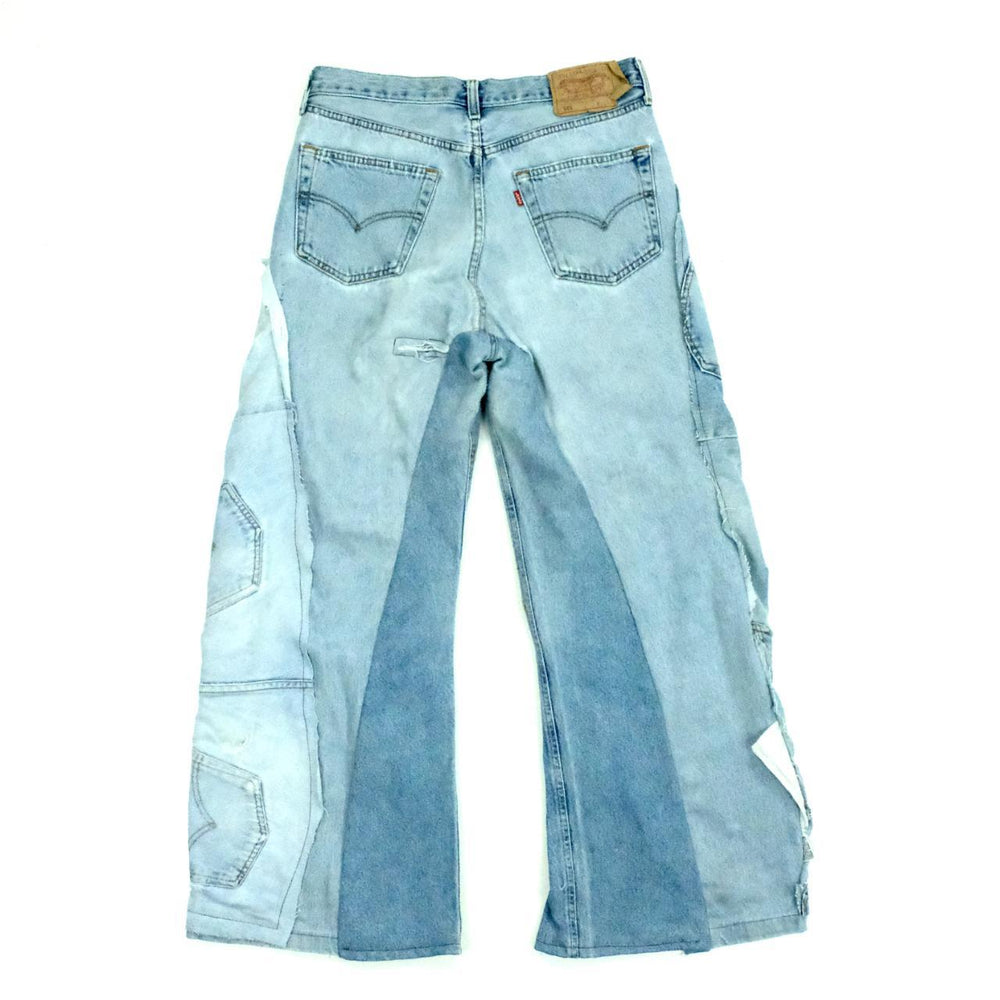 Vintage Levis re-work patchwork jeans