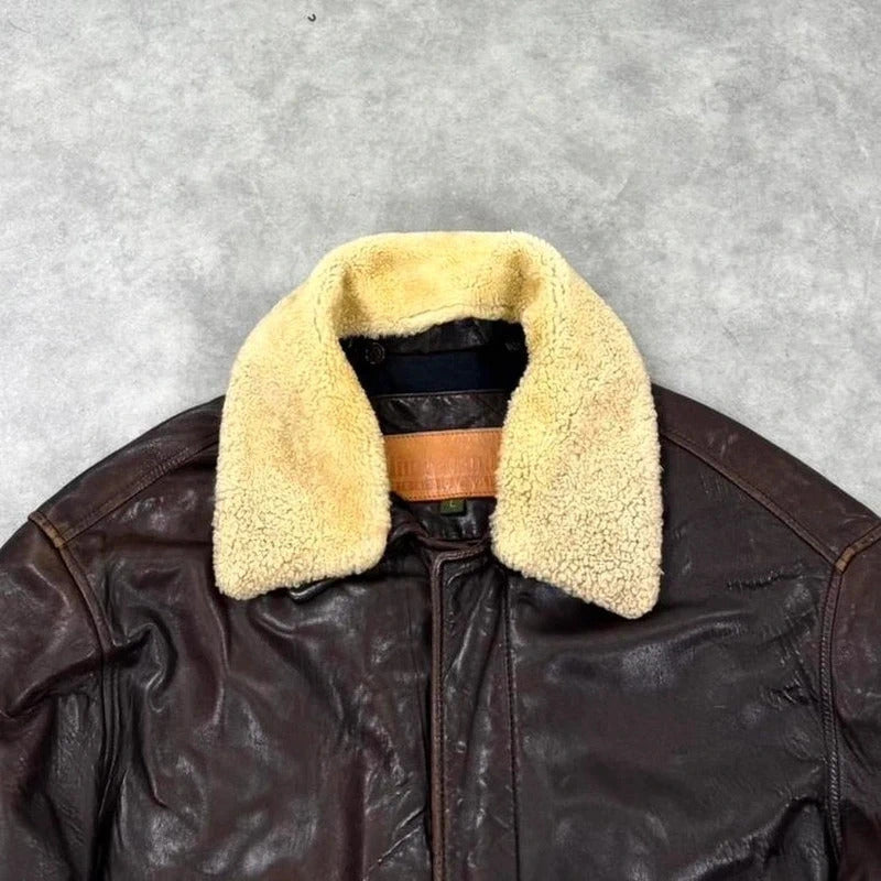 Vintage Timberland leather coat