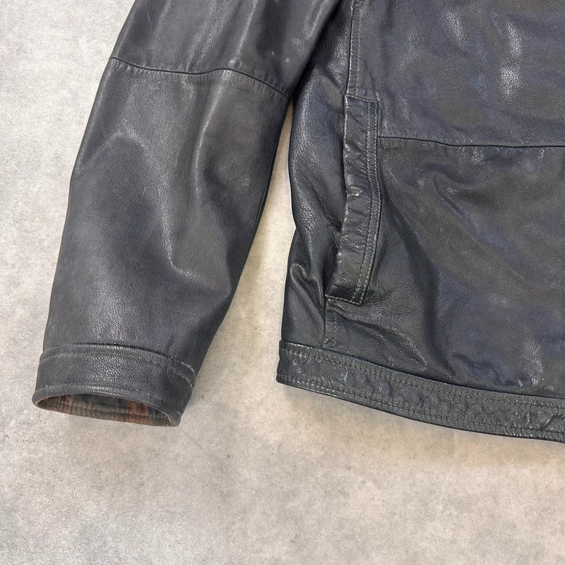 Vintage Hugo Boss leather jacket