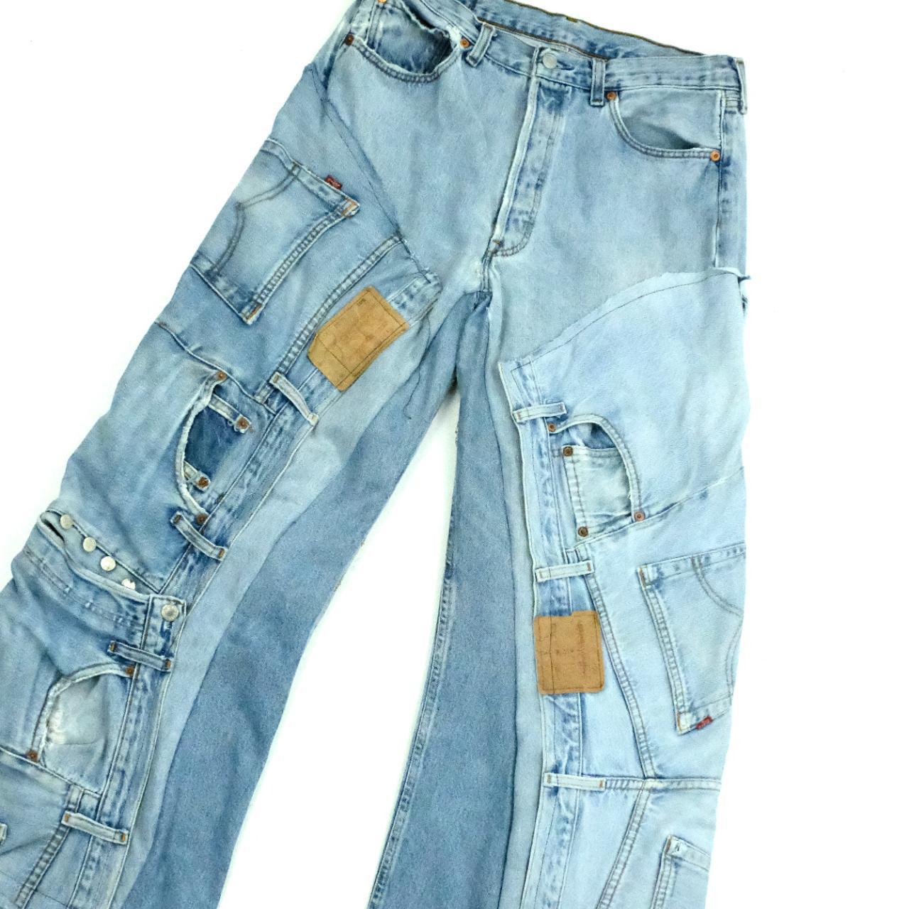 Vintage Levis re-work patchwork jeans