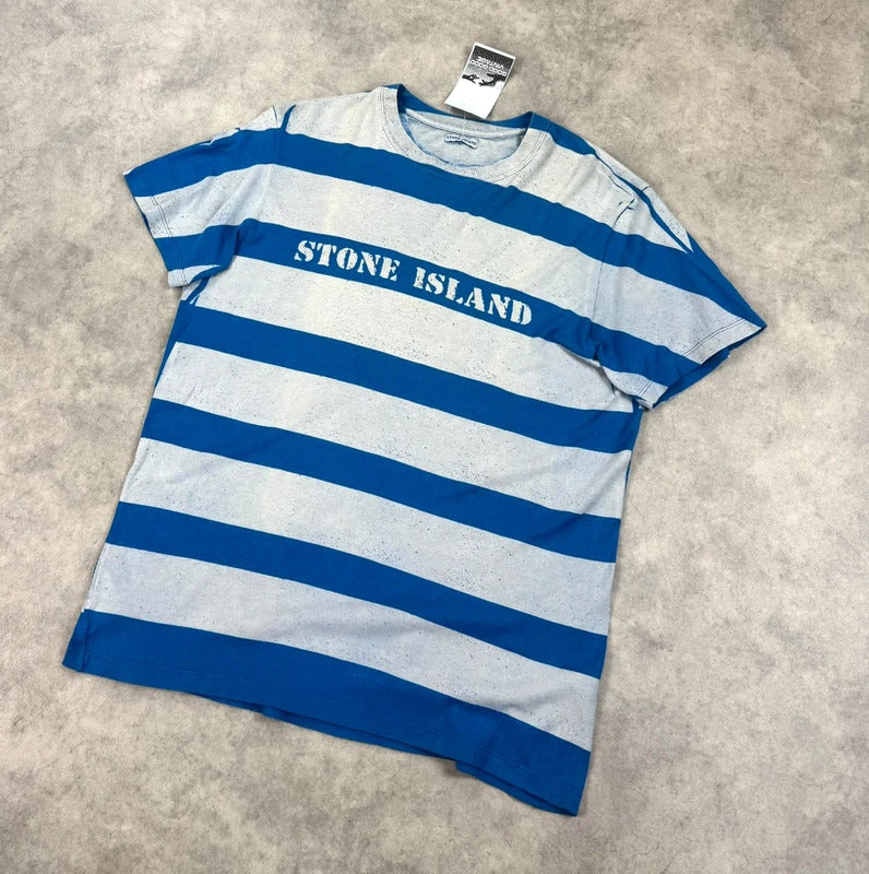 Stone Island striped spell out t-shirt