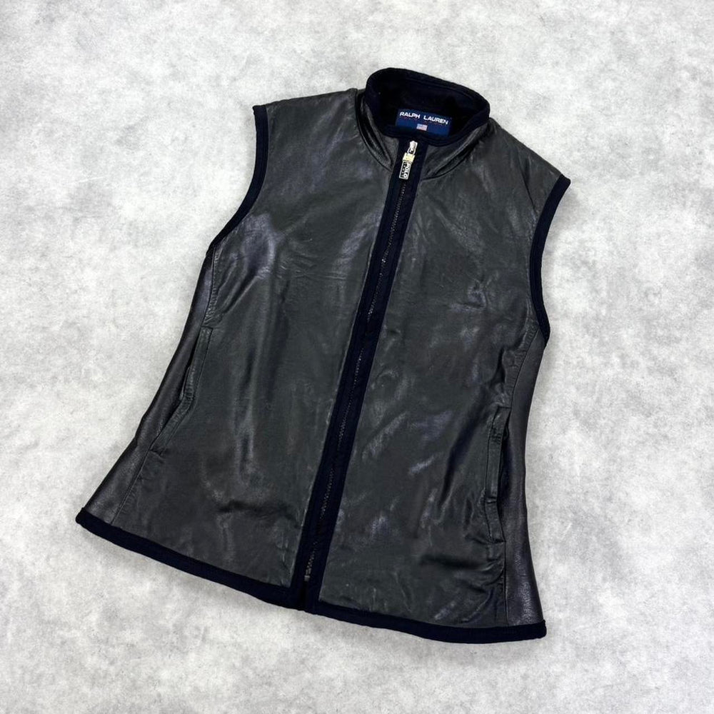 Vintage Ralph Lauren Polo Sport leather gilet