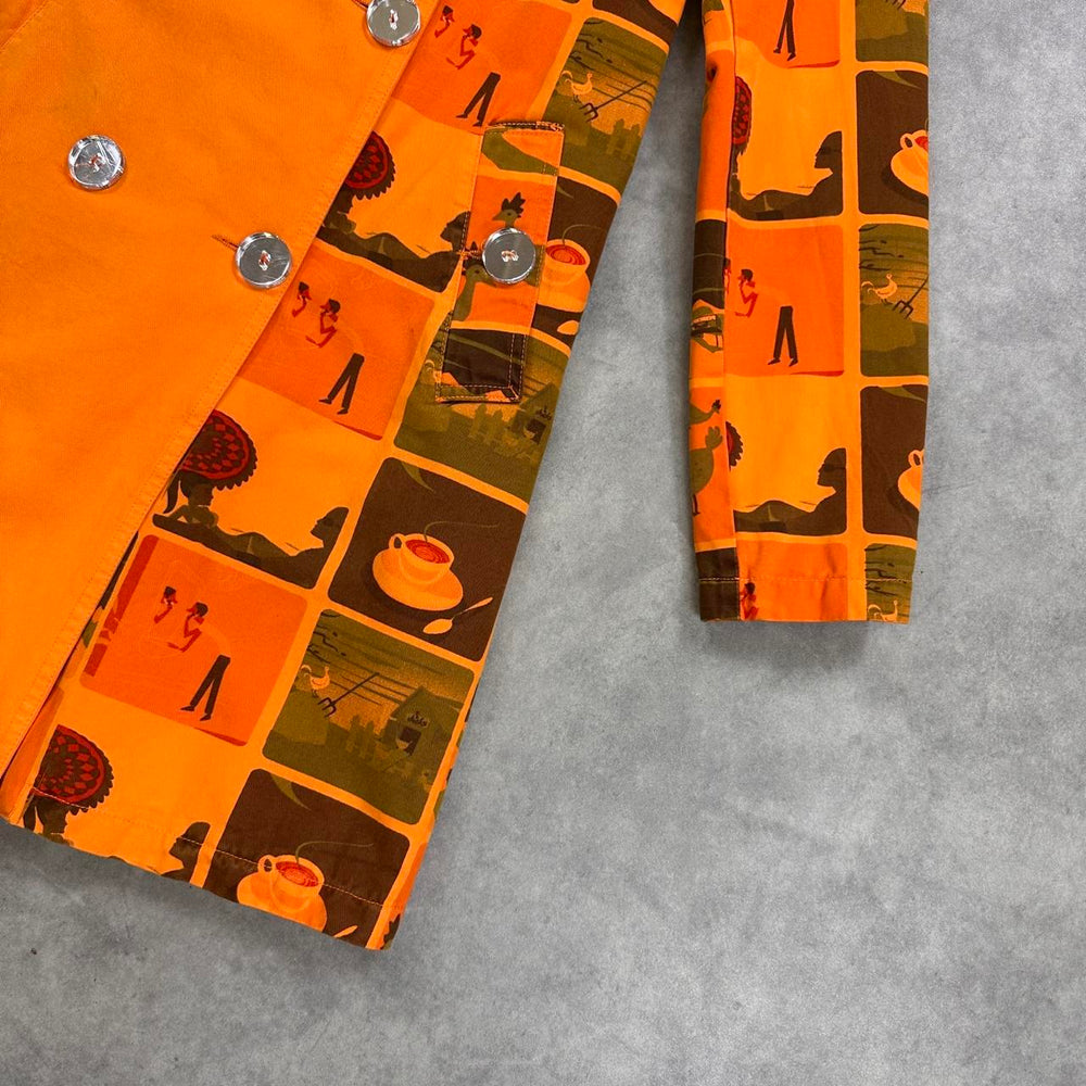 Custo Barcelona orange trench coat