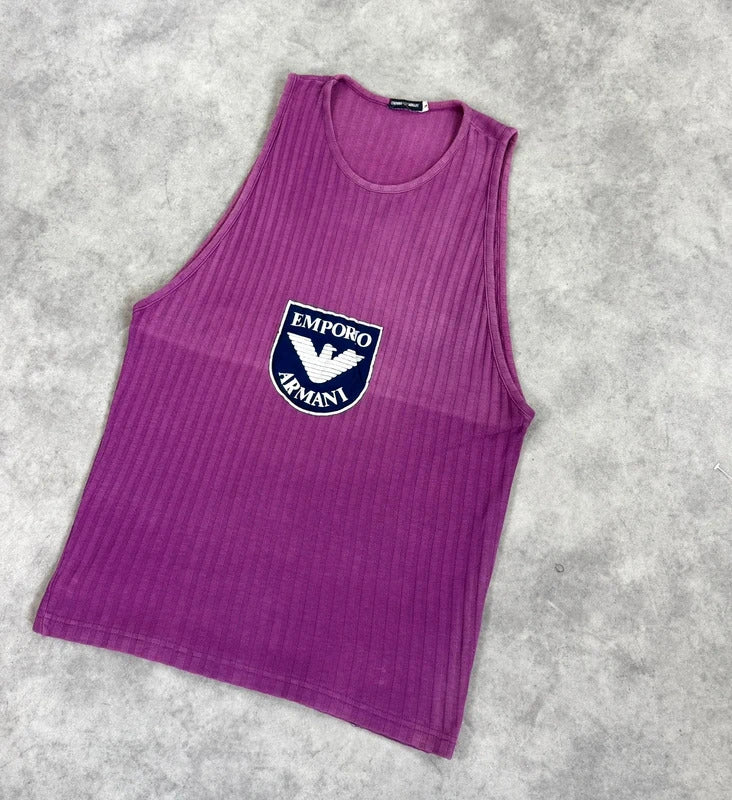 Vintage 80s Armani logo vest