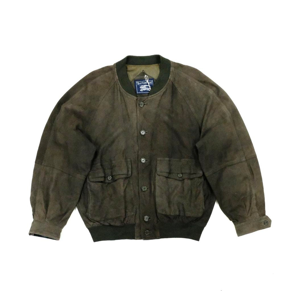 Vintage Burberry Suede Bomber Jacket