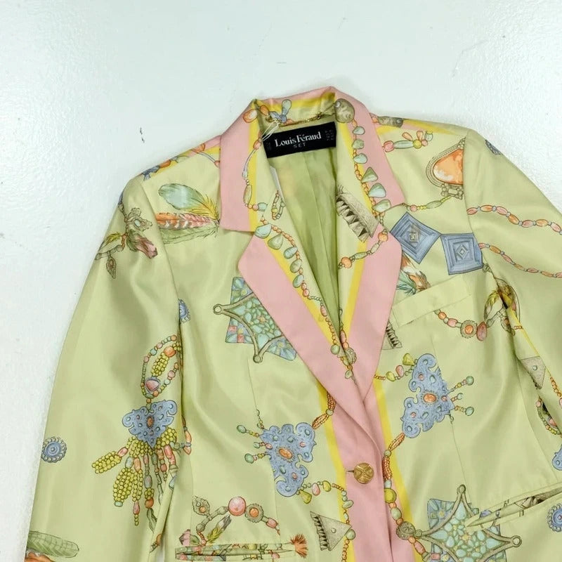 Louis Feraud Blazer / silk print blazer