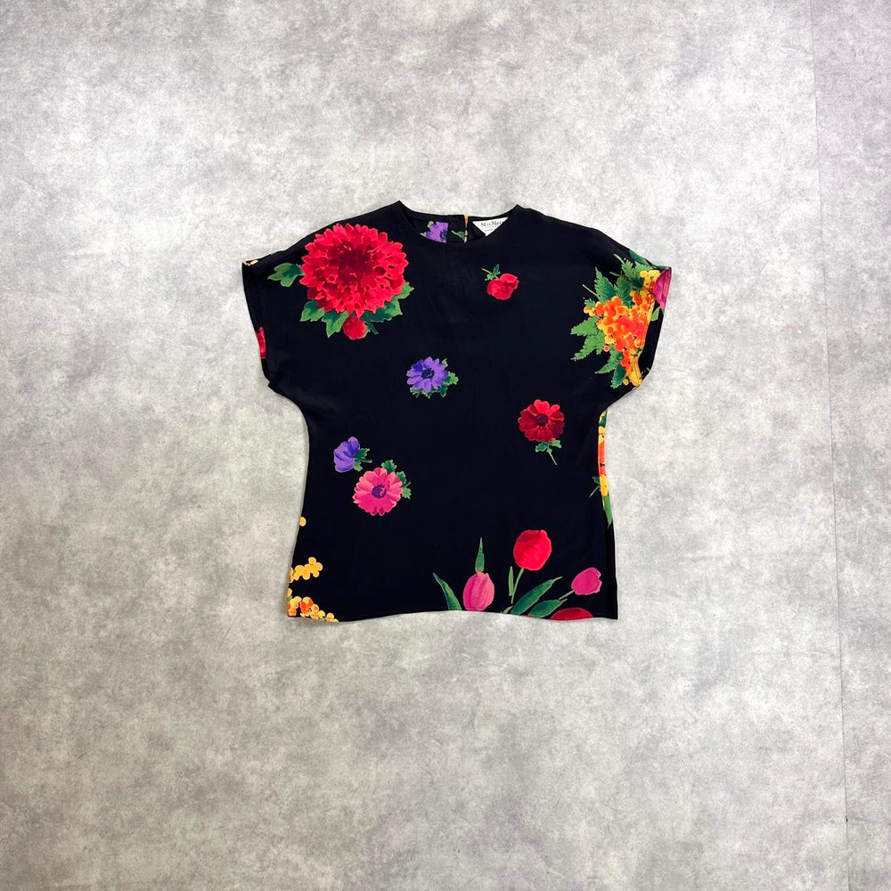 Max Mara floral silk blouse