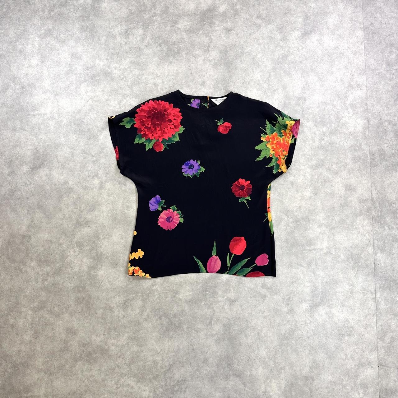 Max Mara floral silk blouse