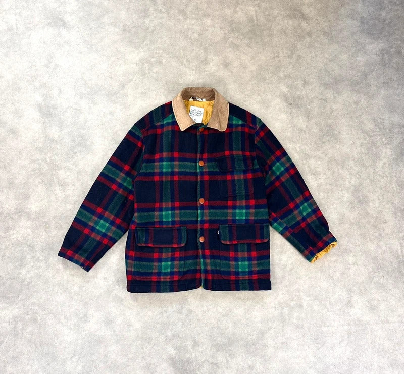 Vintage Levi’s check plaid utility jacket