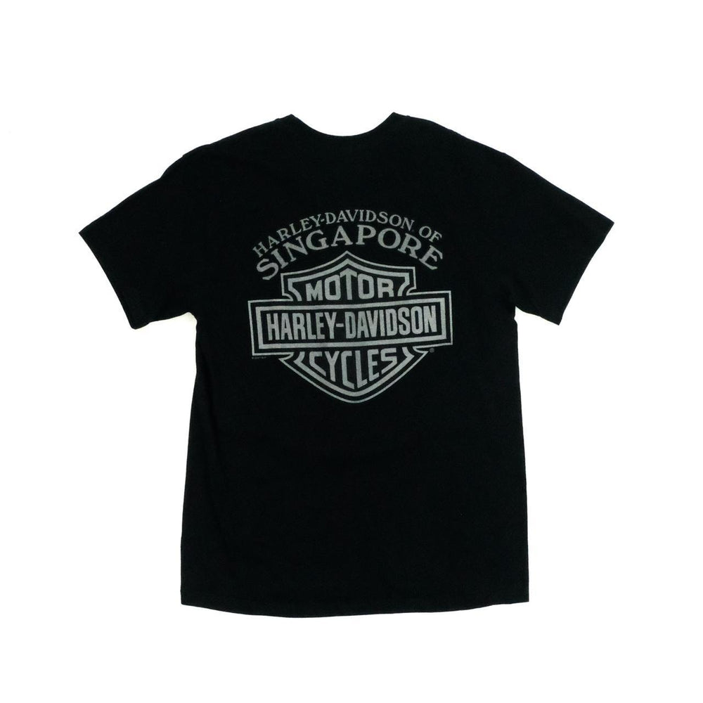 2000s Harley Davidson skull print t-shirt