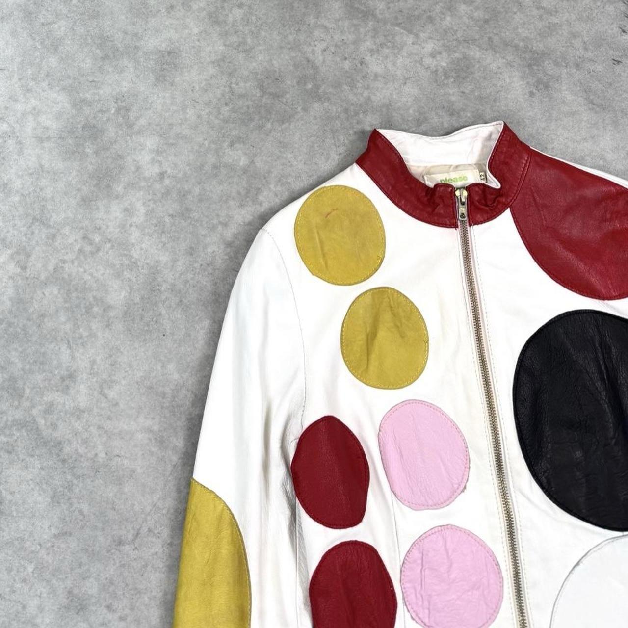 2000s polka dot leather jacket