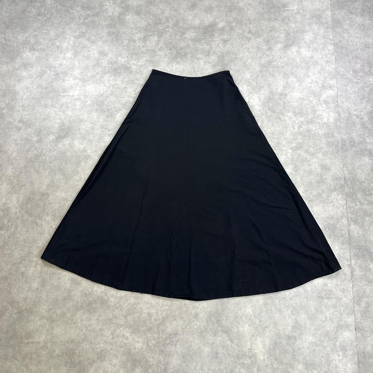 Black maxi skirt with zipper closure