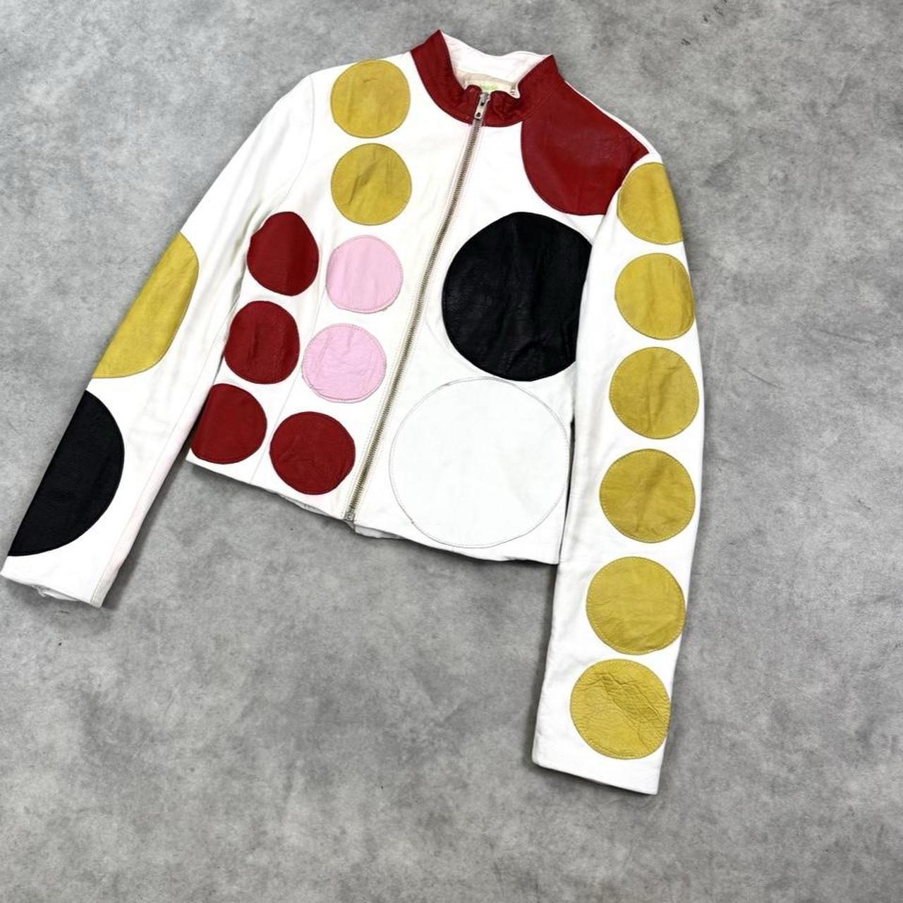 2000s polka dot leather jacket