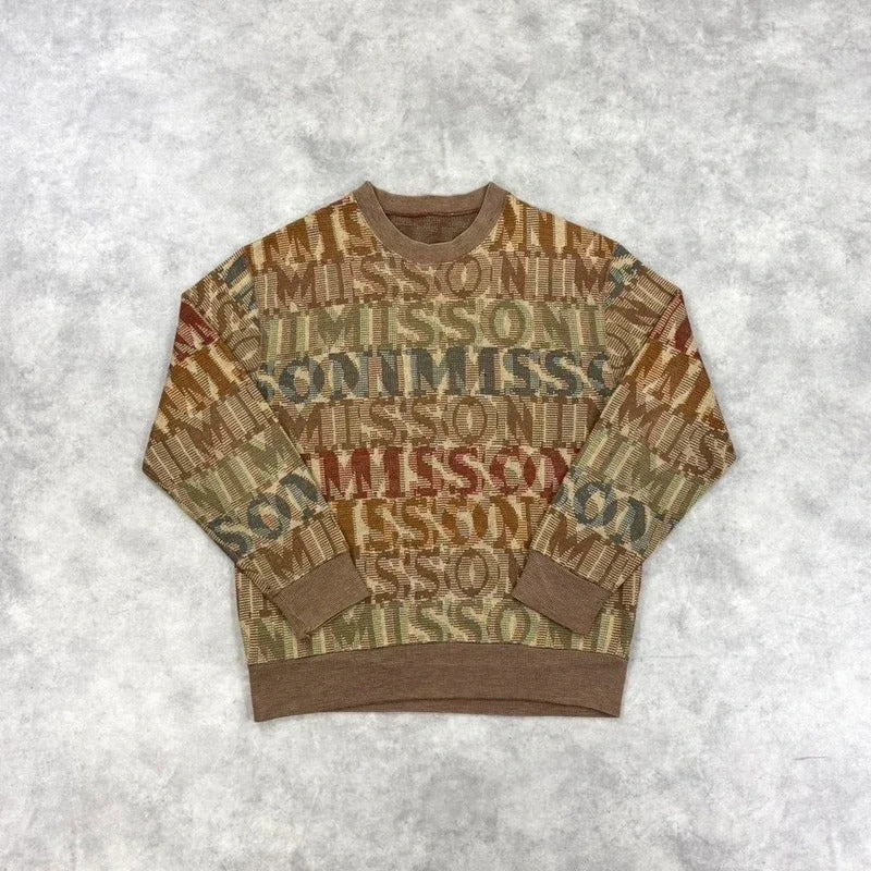 Vintage Missoni spell out knit jumper