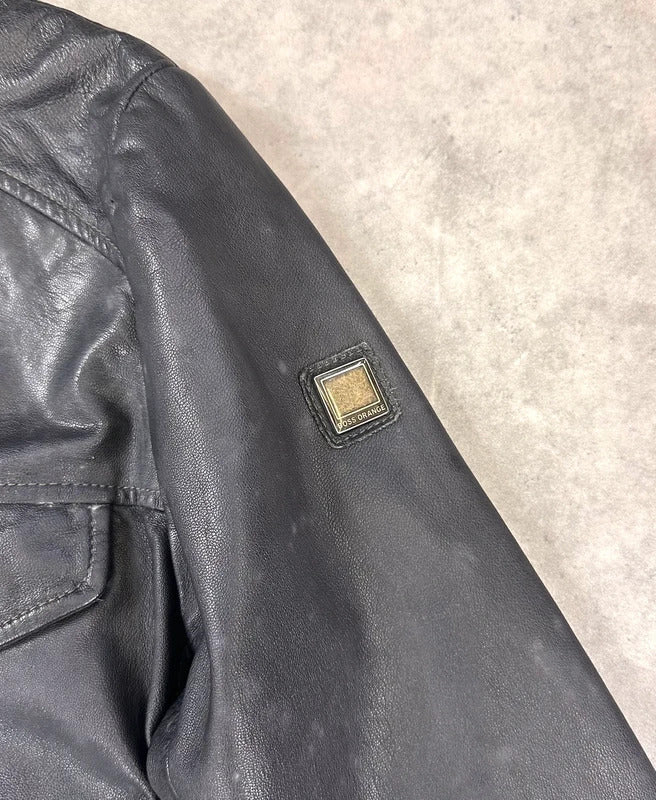 Vintage Hugo Boss leather jacket