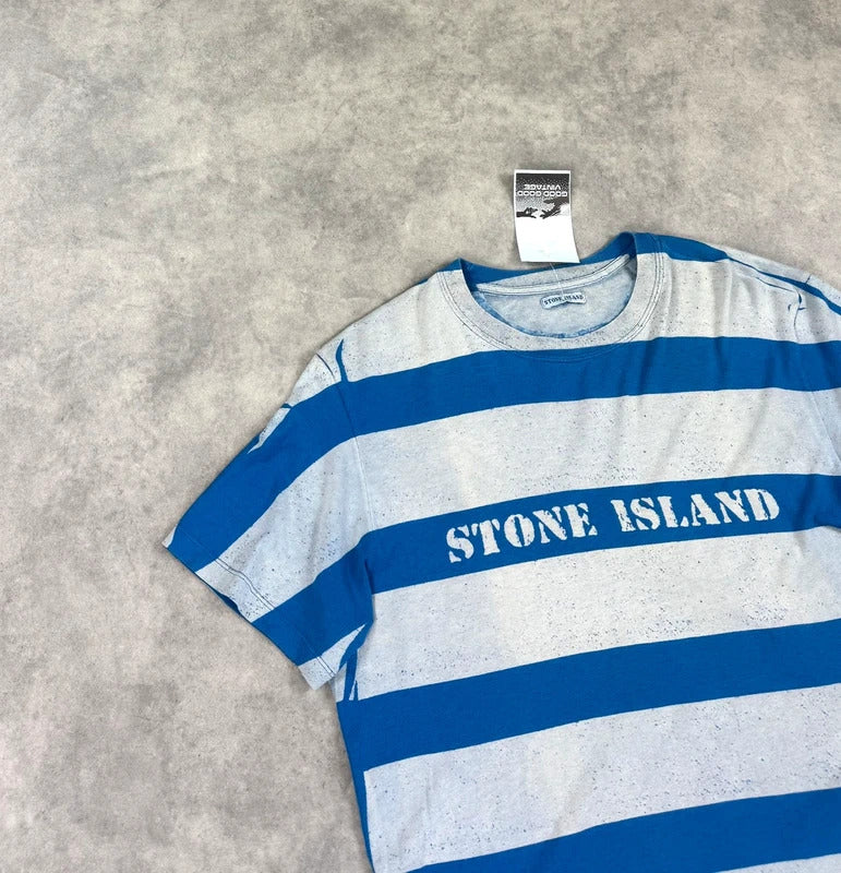 Stone Island striped spell out t-shirt