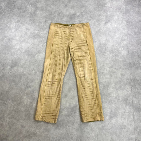 Pancaldi & B tan suede trousers