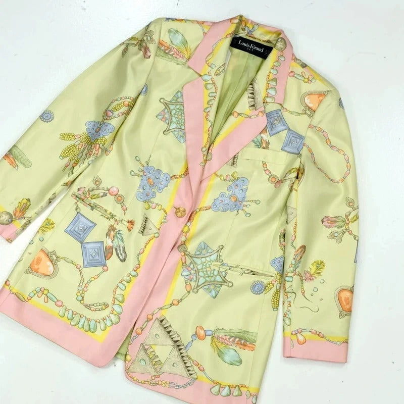 Louis Feraud Blazer / silk print blazer