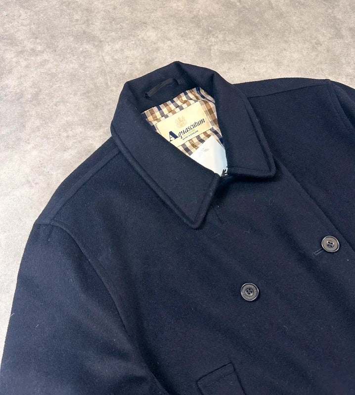 Aquascutum double breasted wool coat