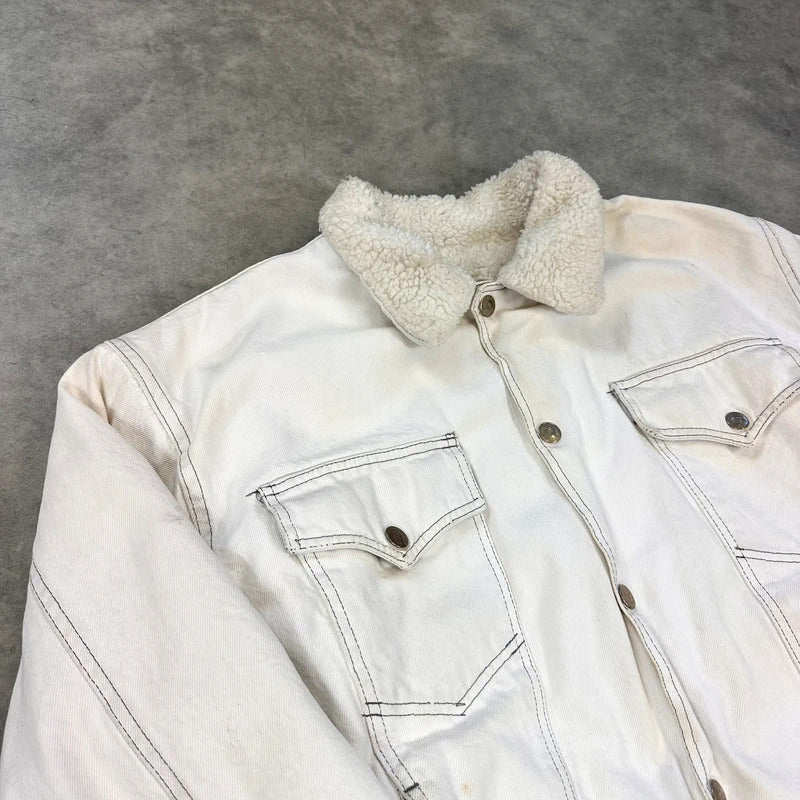 Vintage Rifle denim Sherpa jacket