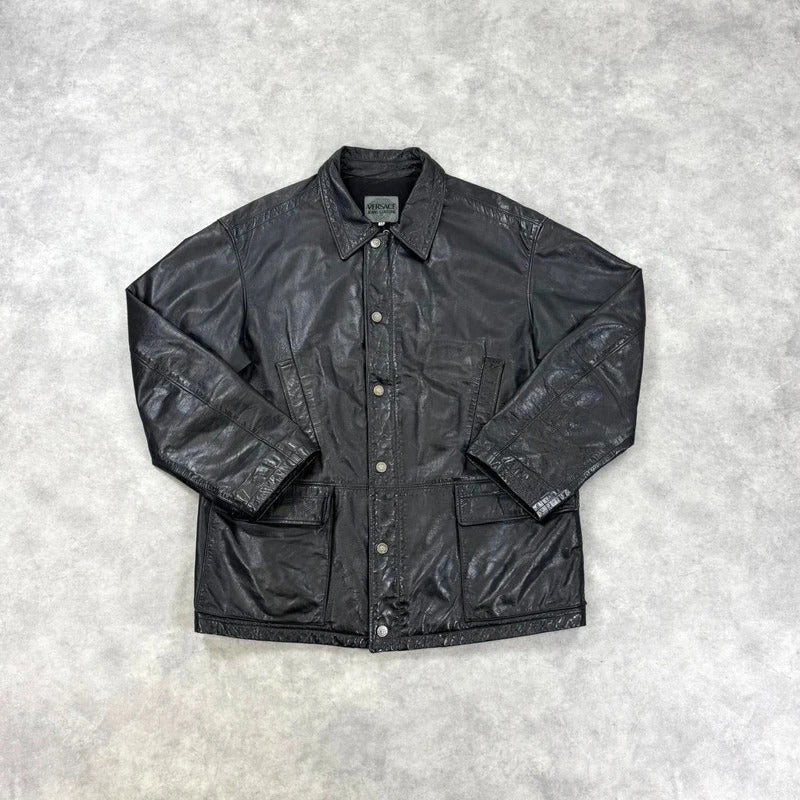 Versace leather jacket