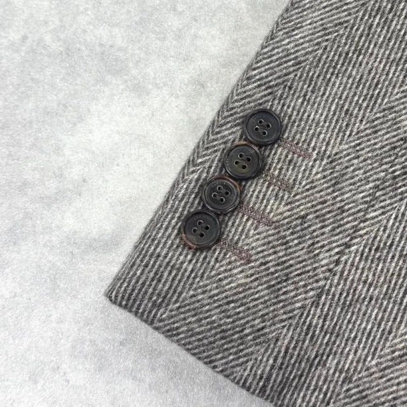 Vintage Lanvin herringbone tweed coat