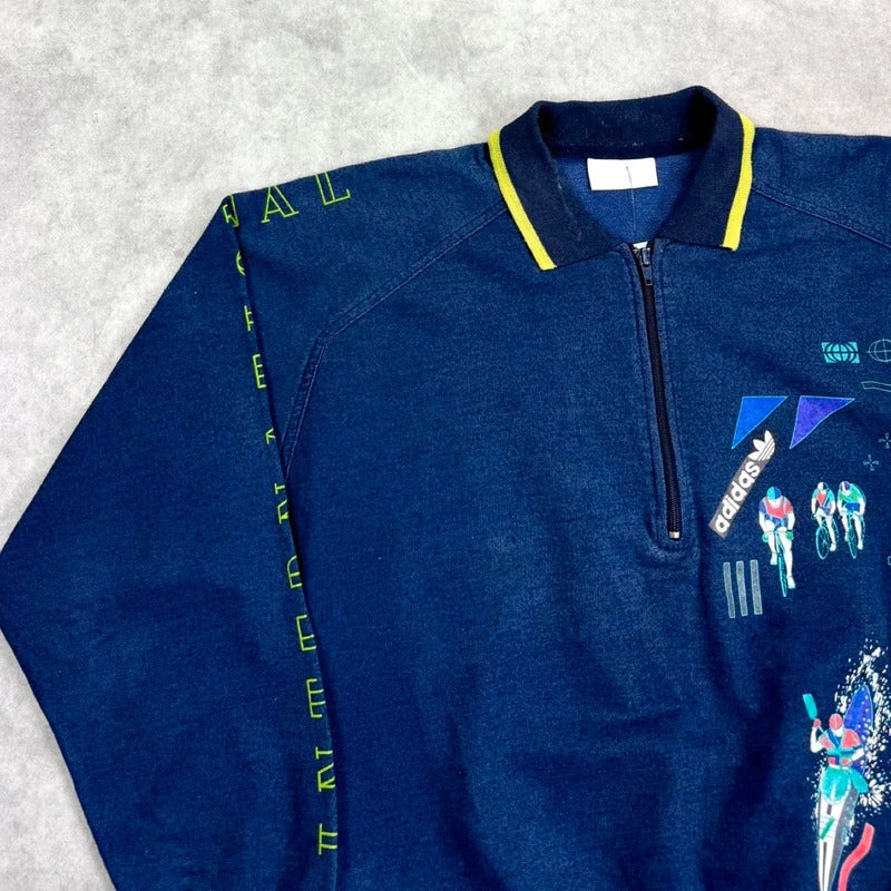Vintage 80s Adidas print jumper