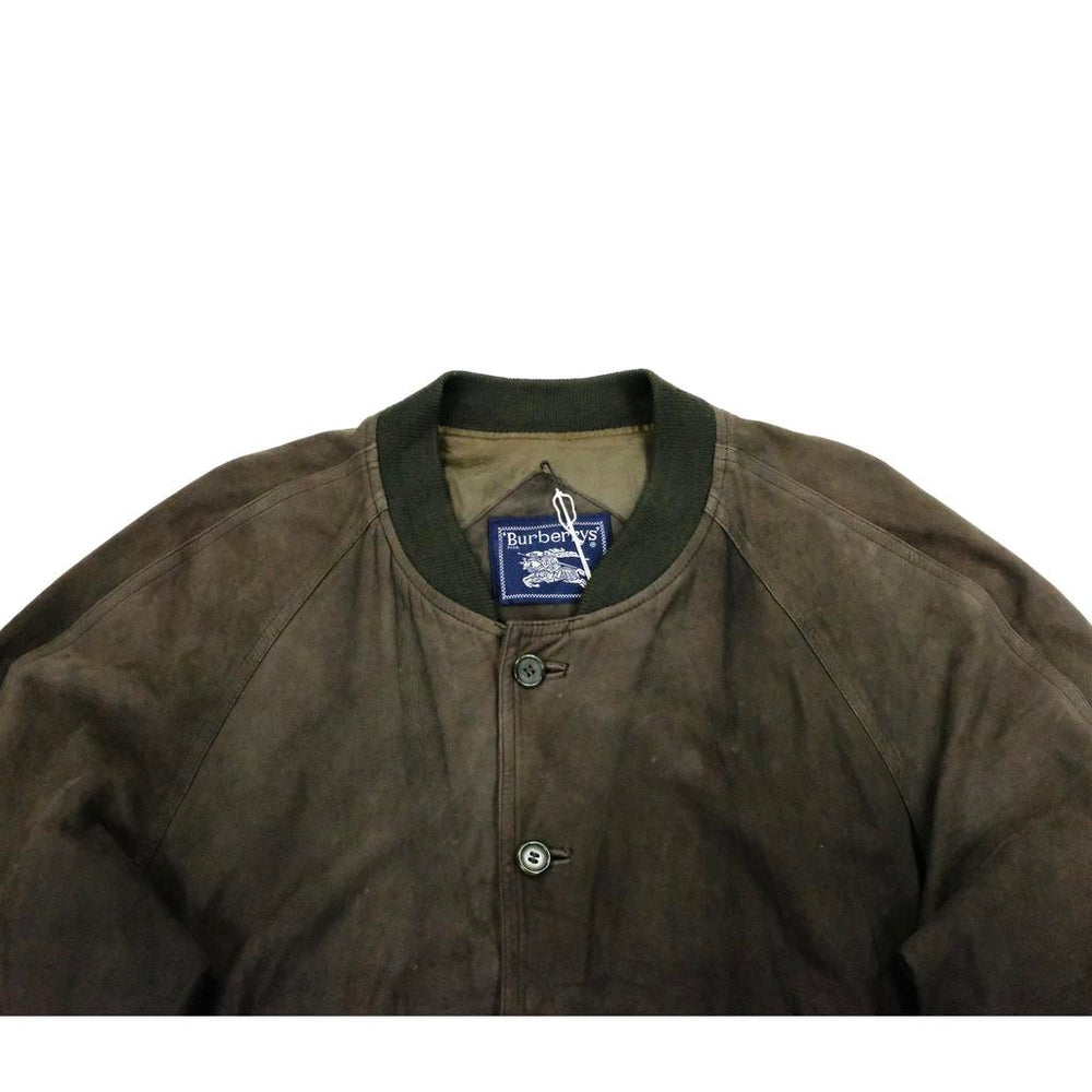 Vintage Burberry Suede Bomber Jacket