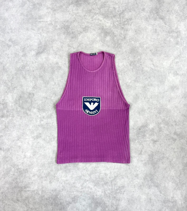 Vintage 80s Armani logo vest