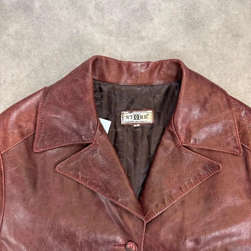 Vintage 2000s leather coat