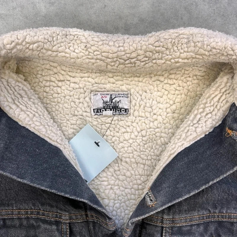 Fiorucci denim sherpa jacket