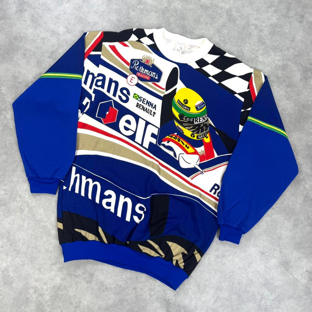 Vintage 80s / 90s Ayrton Senna F1 print jumper
